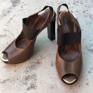 MARNI Slingback Platform Sandal with block heel